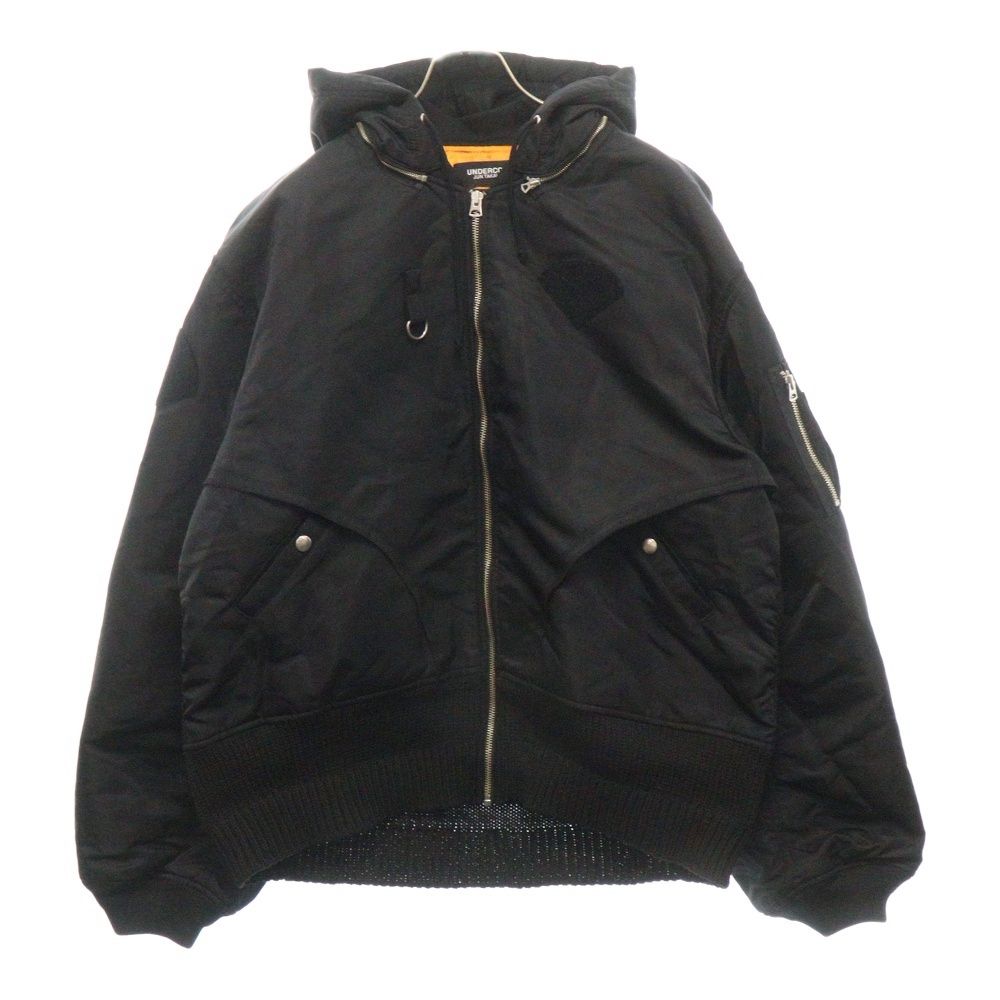 UNDERCOVER (アンダーカバー) 18SS HOODED MA‐1 JACKET フーデット ナイロンジャケット ブラック UC1A4211