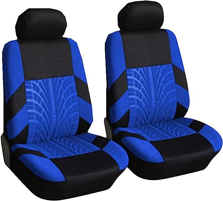 Archnote カー シート カバー 車 座席 汎用 軽自動車 普通車 運転席 助手席 2個 セット フロント 2座席分 押し洗可 伸縮 青( ブルー)