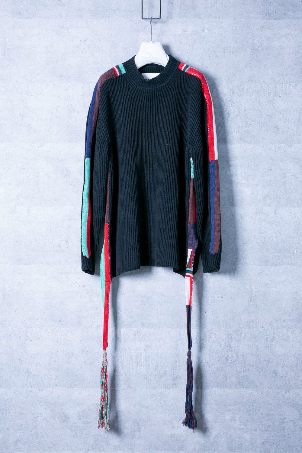 JIL SANDER ジルサンダー タッセルコットンリブニットSWEATER CN LS KR