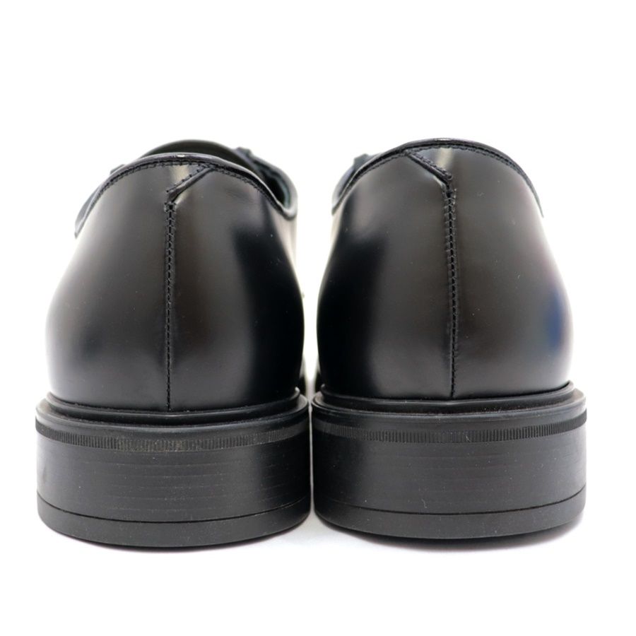 新品同様 プラダ トライアングルロゴ ダービーシューズ メンズ 黒 10  