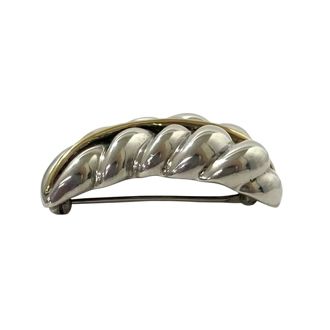 MU【TIFFANY&Co.】リーフ ブローチ 750/K18 SV925 SILVER