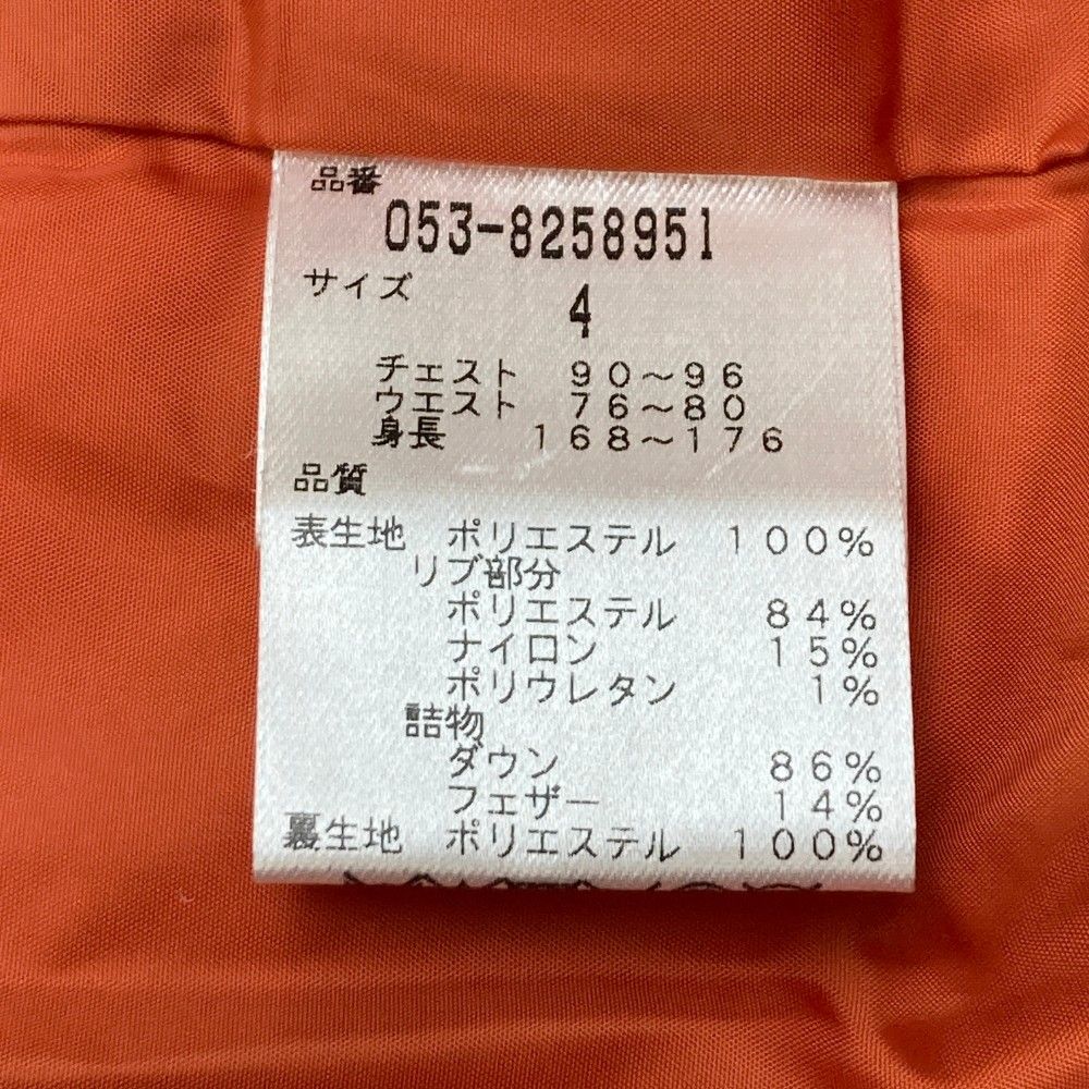 PEARLY GATES ダウンジャケット サイズ1 オレンジ サイズ：4 PEARLY