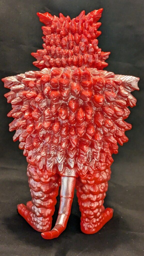 怪獣軒 STDガラモン 赤成型 オレンジ シルバー塗装