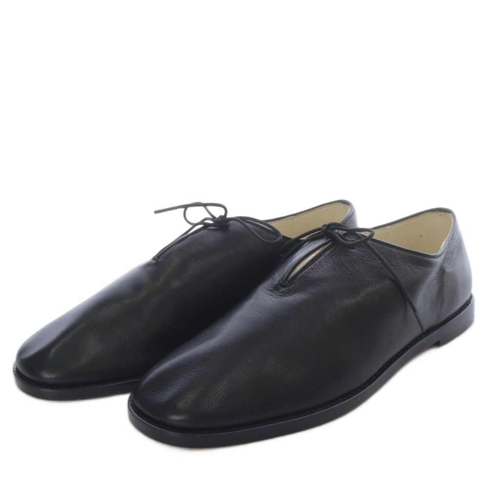 トシノスケタケガハラビューティフルシューズ TOSHINOSUKE TAKEGAHARA BEAUTIFUL SHOES SOFT SHOES フラット レースアップ レザー 25cm ブラック YO30 AD