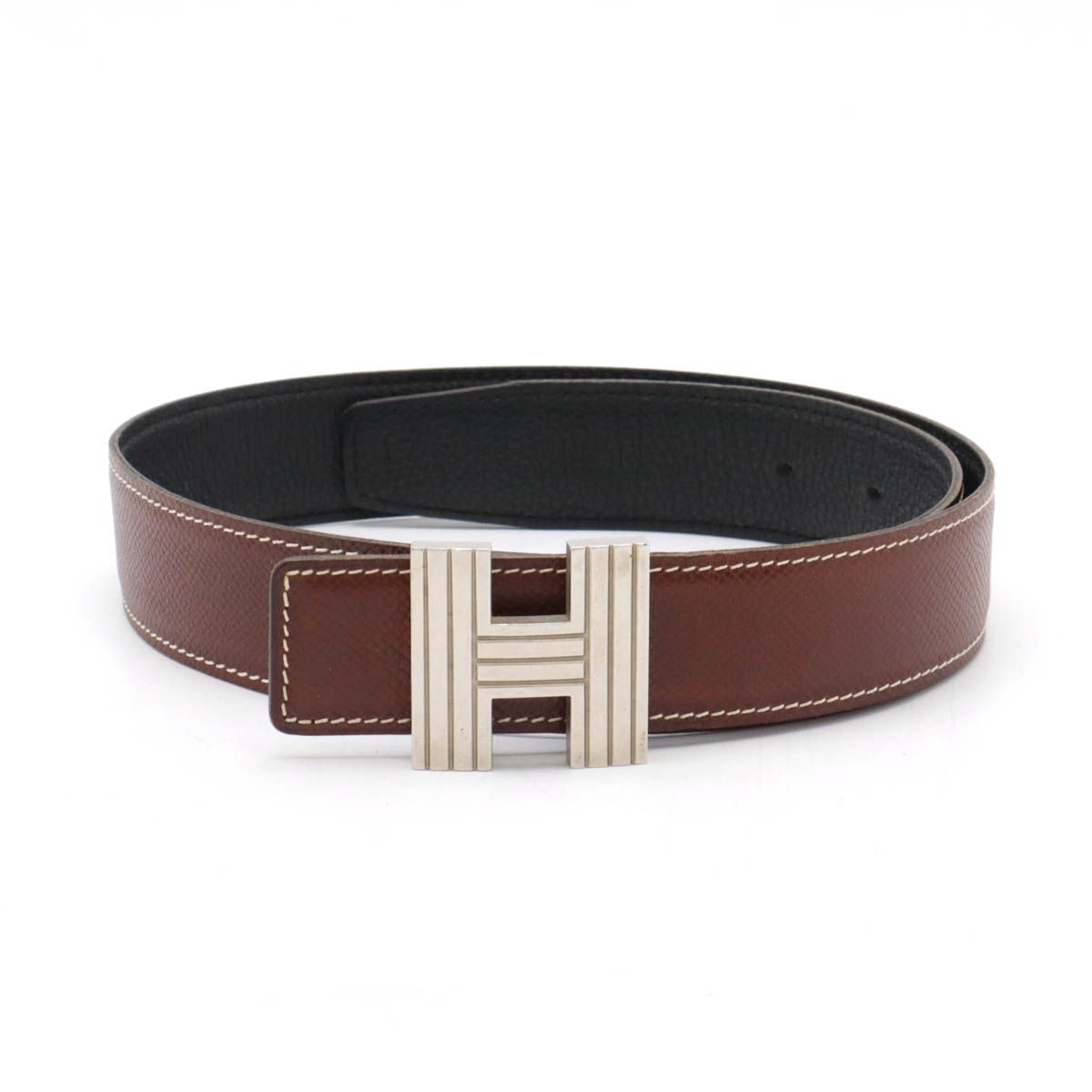 【良品】HERMES エルメス Hロゴ　ベルト　⬜︎A刻印　リバーシブル　レザー 良品】HERMES エルメス Hロゴ ベルト ⬜︎A刻印 リバーシブル レザー