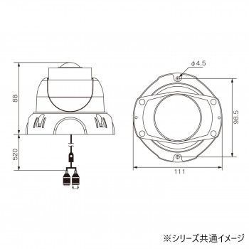 マザーツール 180度レンズ搭載2.1メガピクセル防水ドーム型AHD カメラ MTD-H180AHD