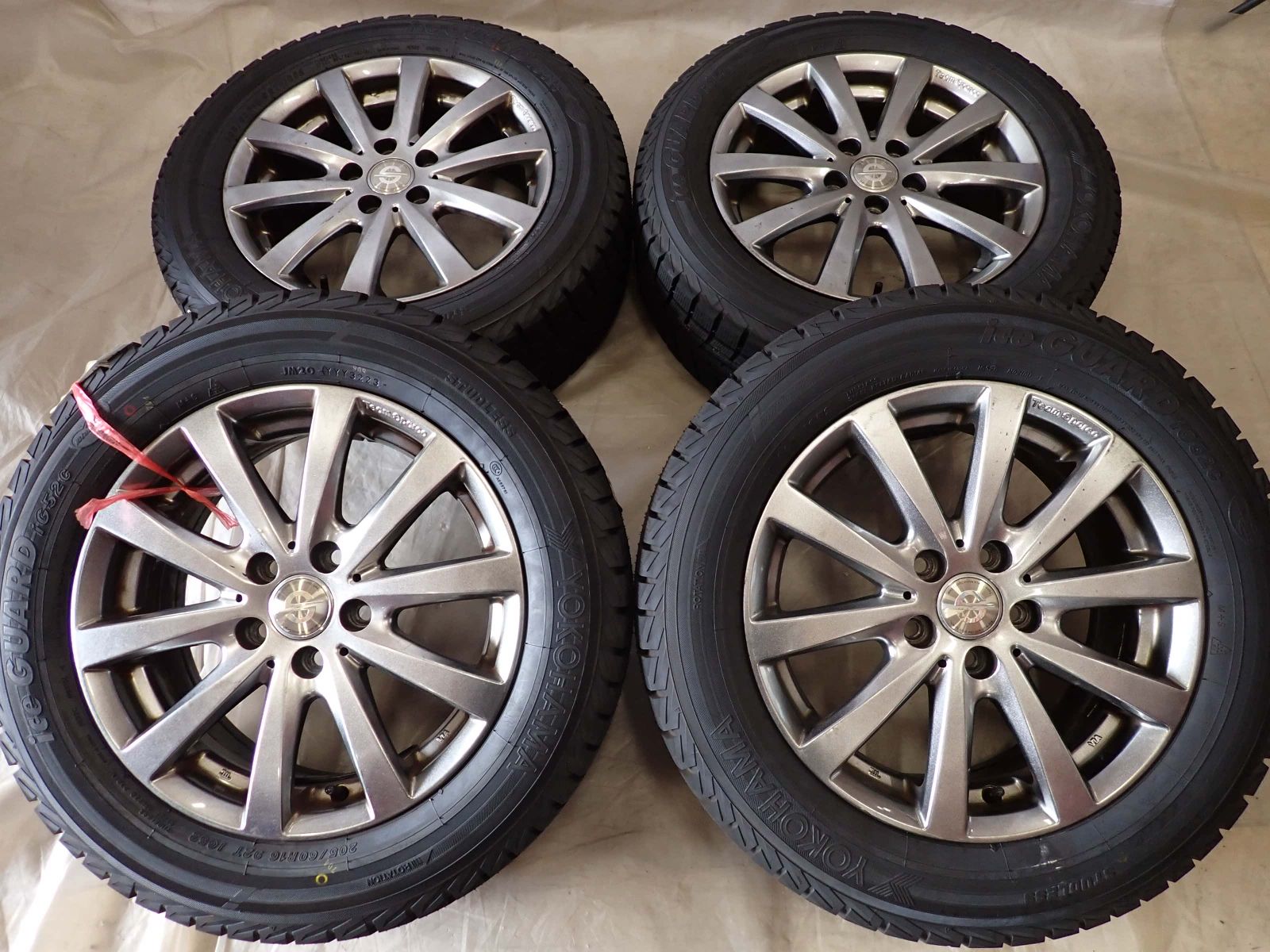 冬 製 4本SET 会社宛 205 60R16×6.5J 92T ヨコハマ アイスガード IG52C アルミ ボルボ V40 V50 シトロエン NO D6411 FFCRYSTALESIA_COM