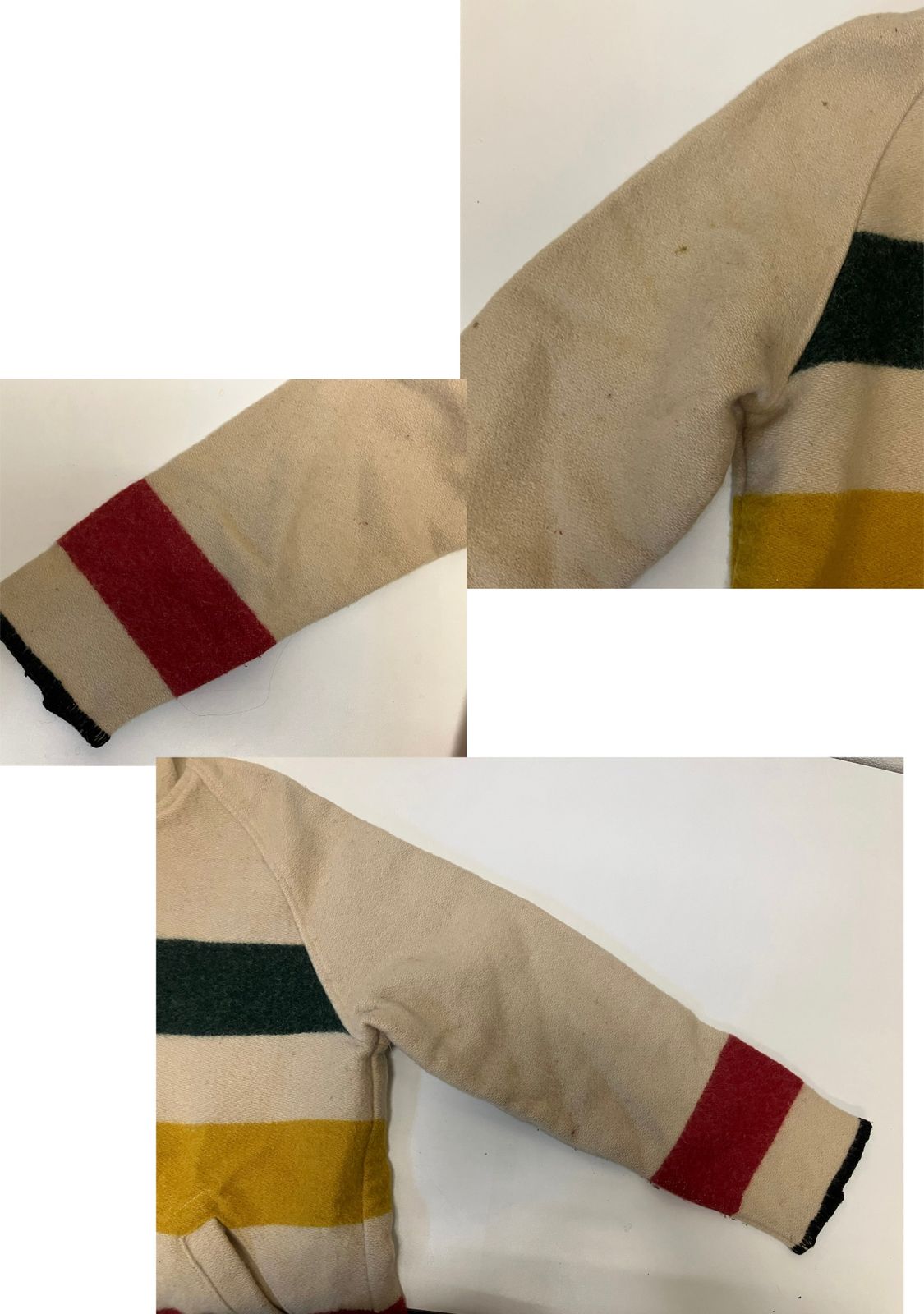 【美品・USA製】Woolrich マルチボーダーフリースジャケット M 70s USA製 Woolrichウールリッチ マルチボーダー フーデッド