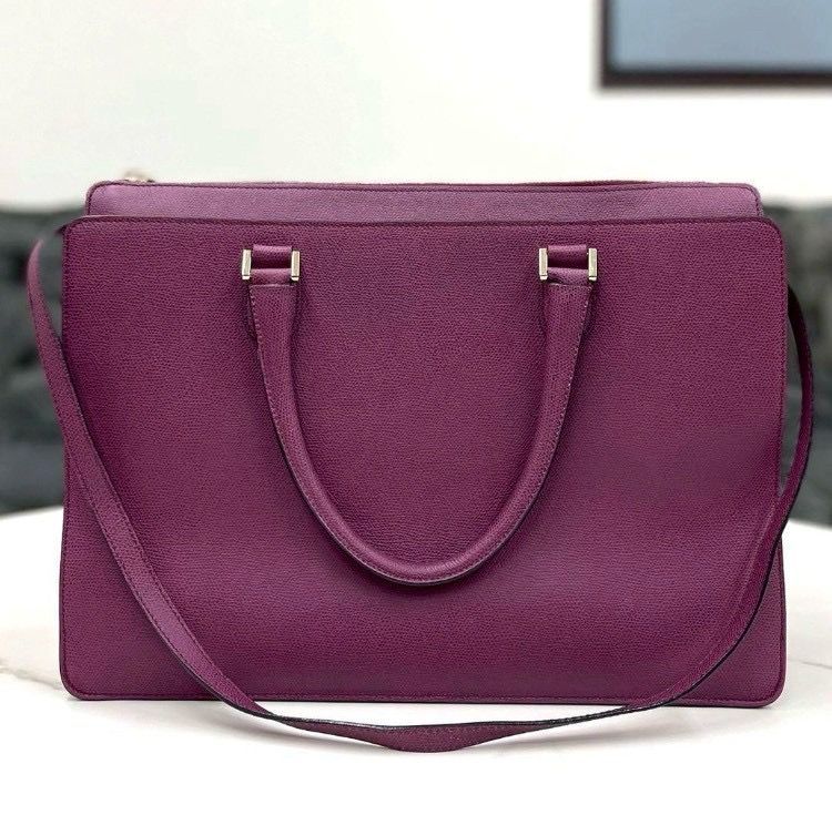 ヴァレクストラ ビジネスバッグ 2way レザー パープル