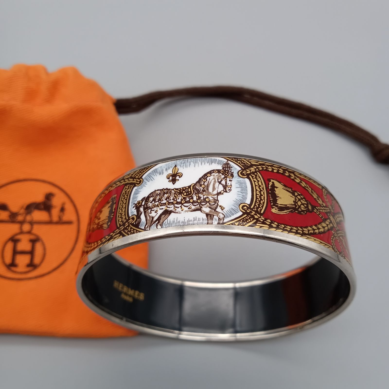 エルメス HERMES バングル エマイユ ホース GM