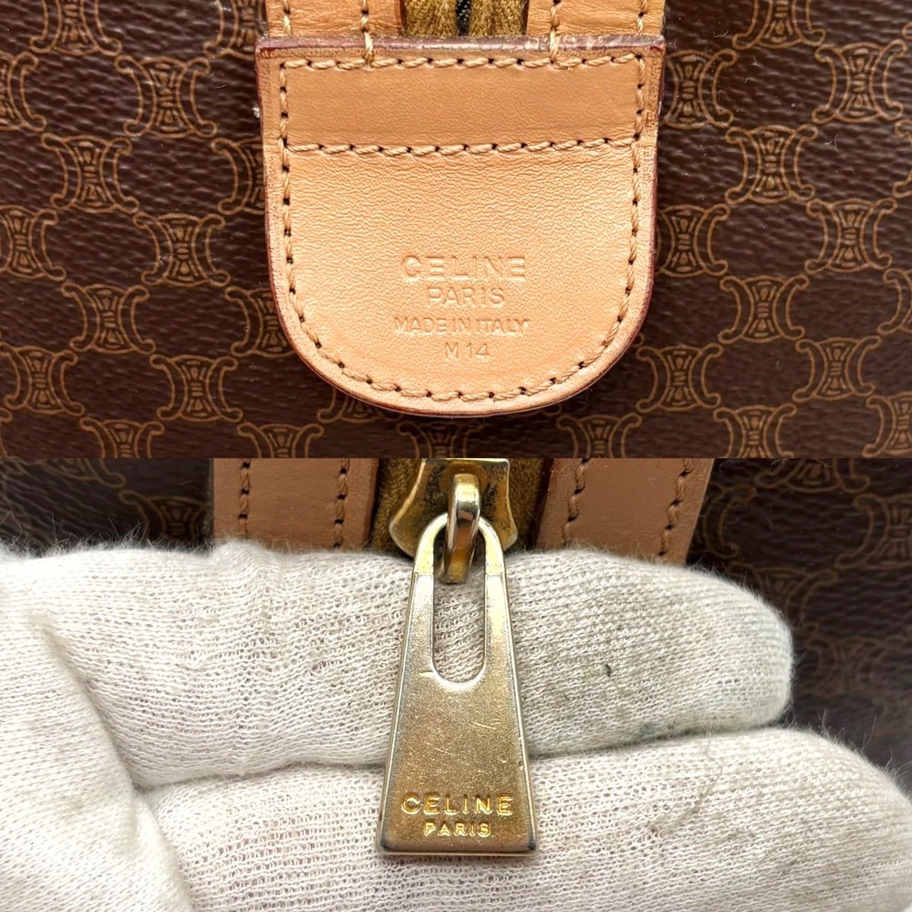 ✨美品✨ CELINE セリーヌ マカダム柄 トリオンフ ボストン