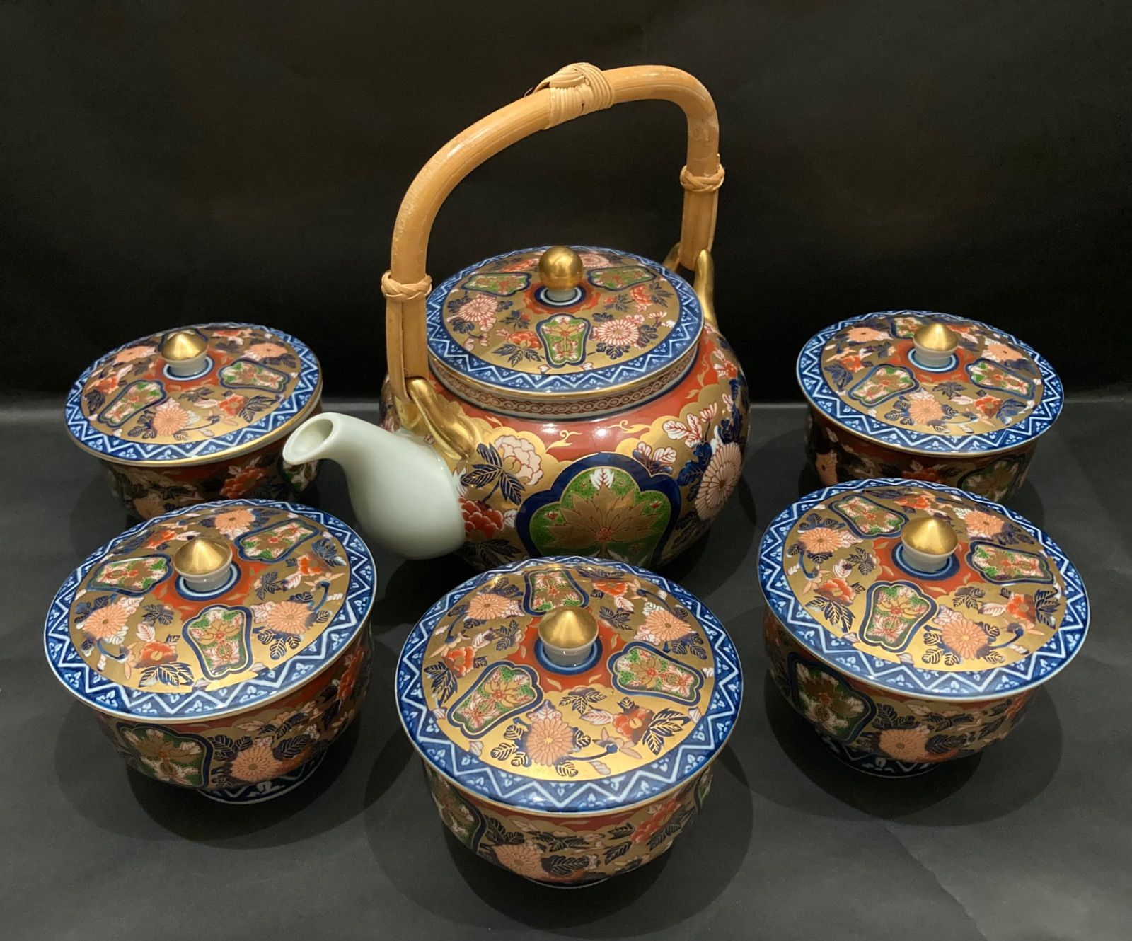今泉今右衛門  茶器セット 急須 煎茶碗 5客 高級 煎茶道具 有田焼 陶磁器 有田焼 清兵衛 茶器セット 急須 湯呑 5客 煎茶道具 茶器 茶器揃