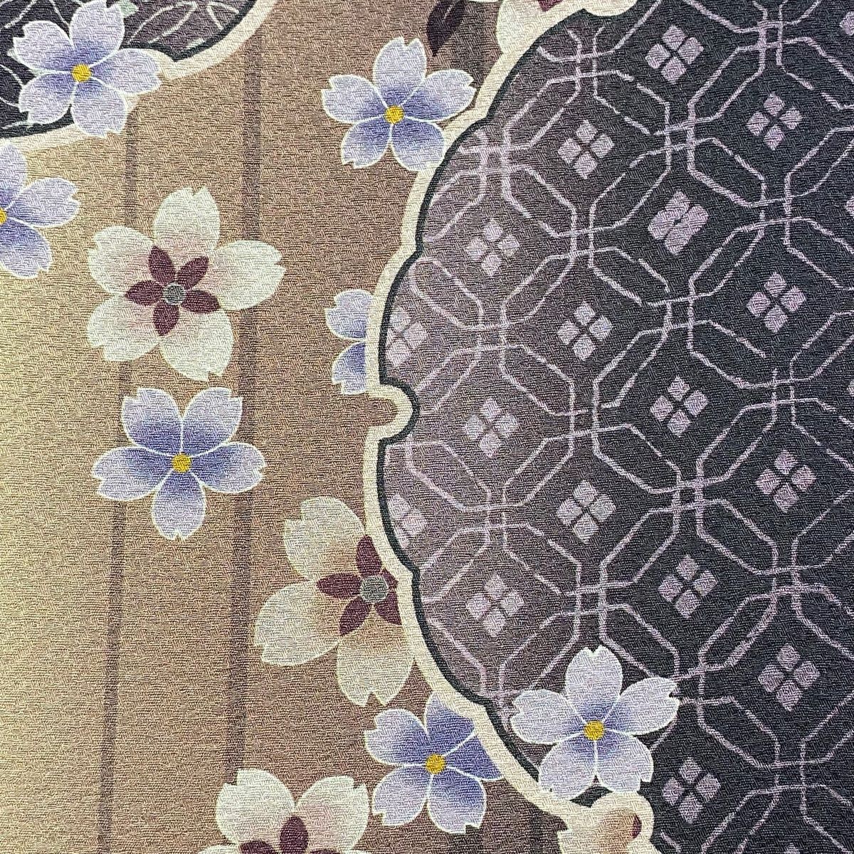 専用ページ④⑥⓪、⑤⑧⑥袋帯 やまと うさぎ 雪輪 桜 茶紫 正絹