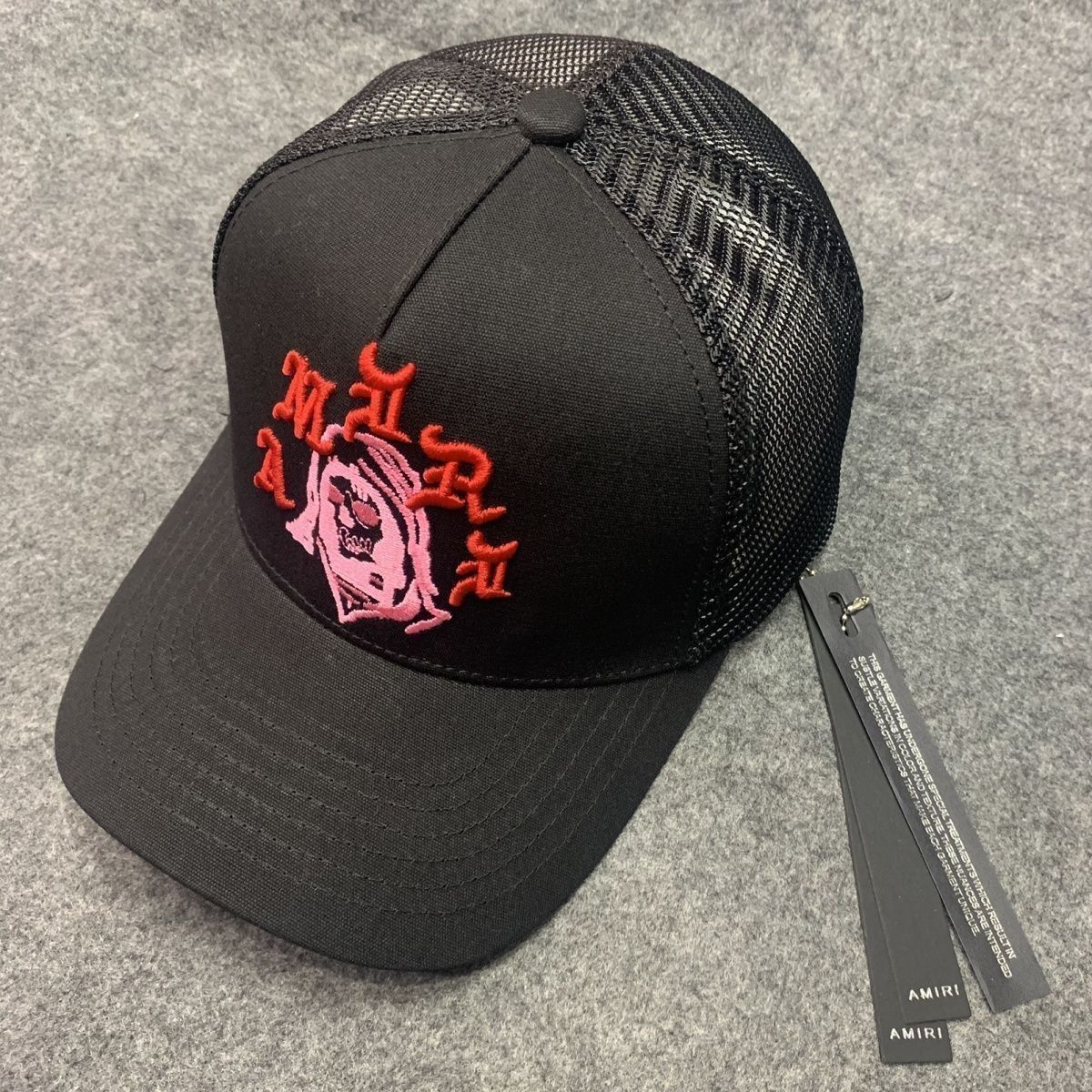 AMIRI 3D刺繍 トラッカーキャップ メッシュキャッ AMIRI 3D刺繍 トラッカーキャップ メッシュキャッ AMIRI アミリ3D刺繍
