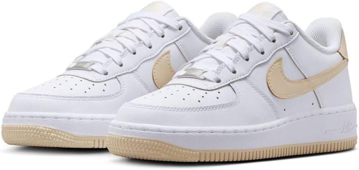 ナイキ エア フォース 1 GS J AIR FORCE 1 GS ホワイト|ライトカーキ FV5948-118 25.0cm 25.0 cm