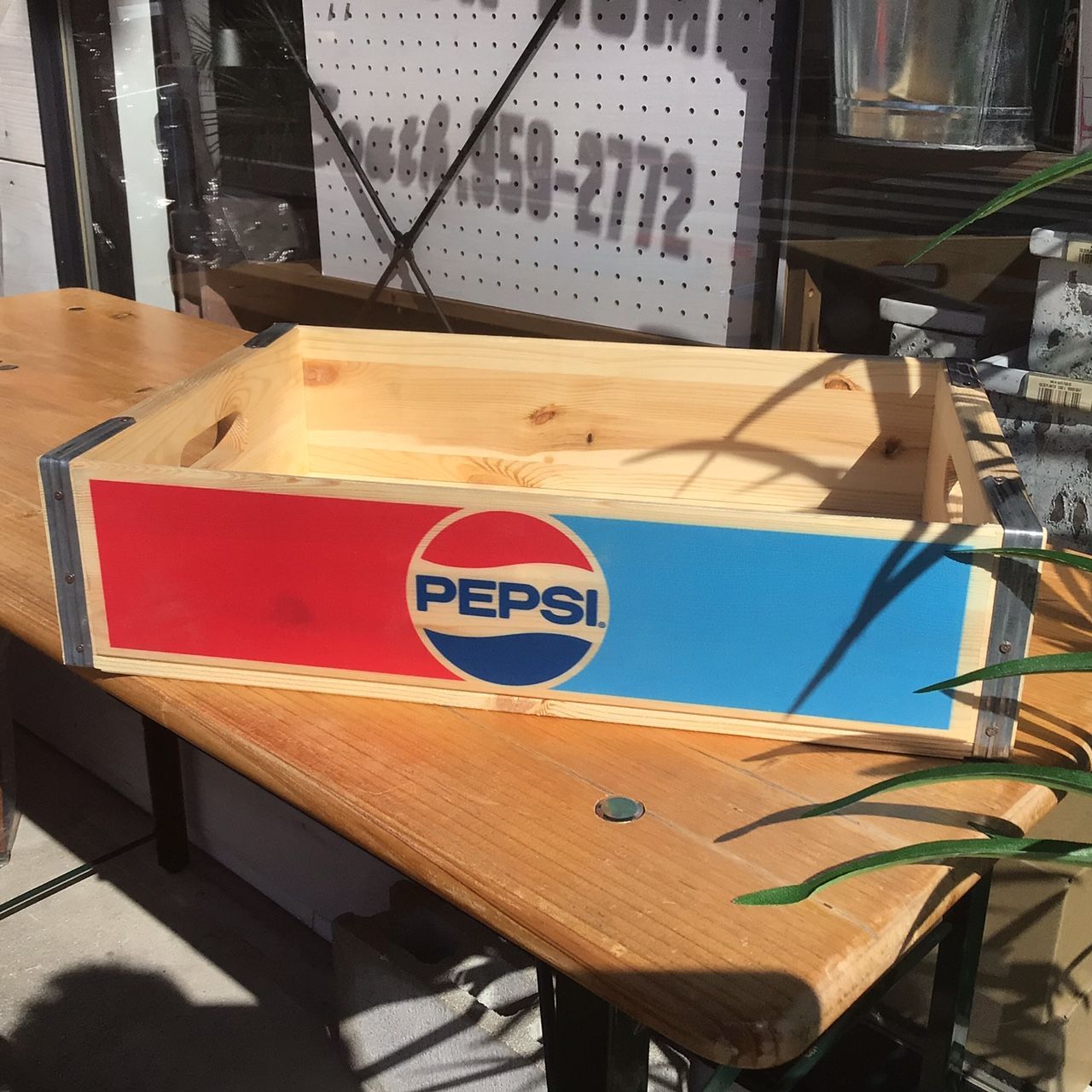 新品 PEPSI ペプシ ウッド ボックス クレート 木製 収納 箱 アメリカン 雑貨 インテリア 小物 - メルカリ