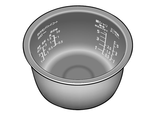 ARE50-K56 パナソニック 炊飯器用 内釜 内なべ SR-PB18E6 SR-PB18E7 SR-PB18E4 SR-PB18E5対応 純正 交換用 部品 Panasonic