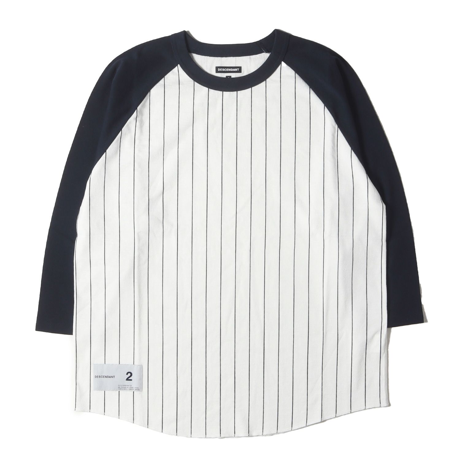 新品】DESCENDANT ディセンダント Tシャツ ホワイト ネイビー 白紺 