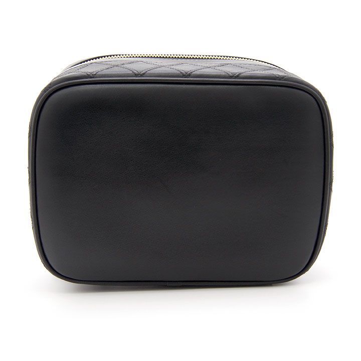 CHANEL ビコローレ バニティ バッグ バニティ ポーチ ブラック 中古・古着通販】CHANEL (シャネル) バニティバッグ ビコローレ