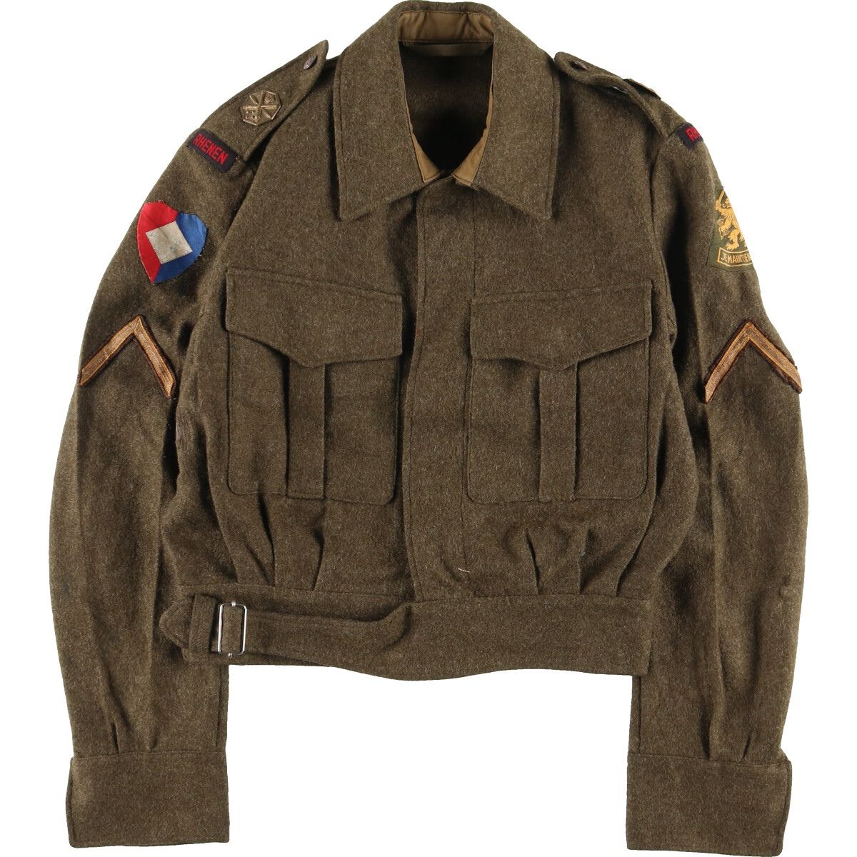 【k8675】ユーロ古着オランダ軍実物アイクジャケットアウター60s70s当時物 古着 60s～70s オランダ軍 アイクジャケット ヴィンテージ ⑤ - ジャケット・アウター新品