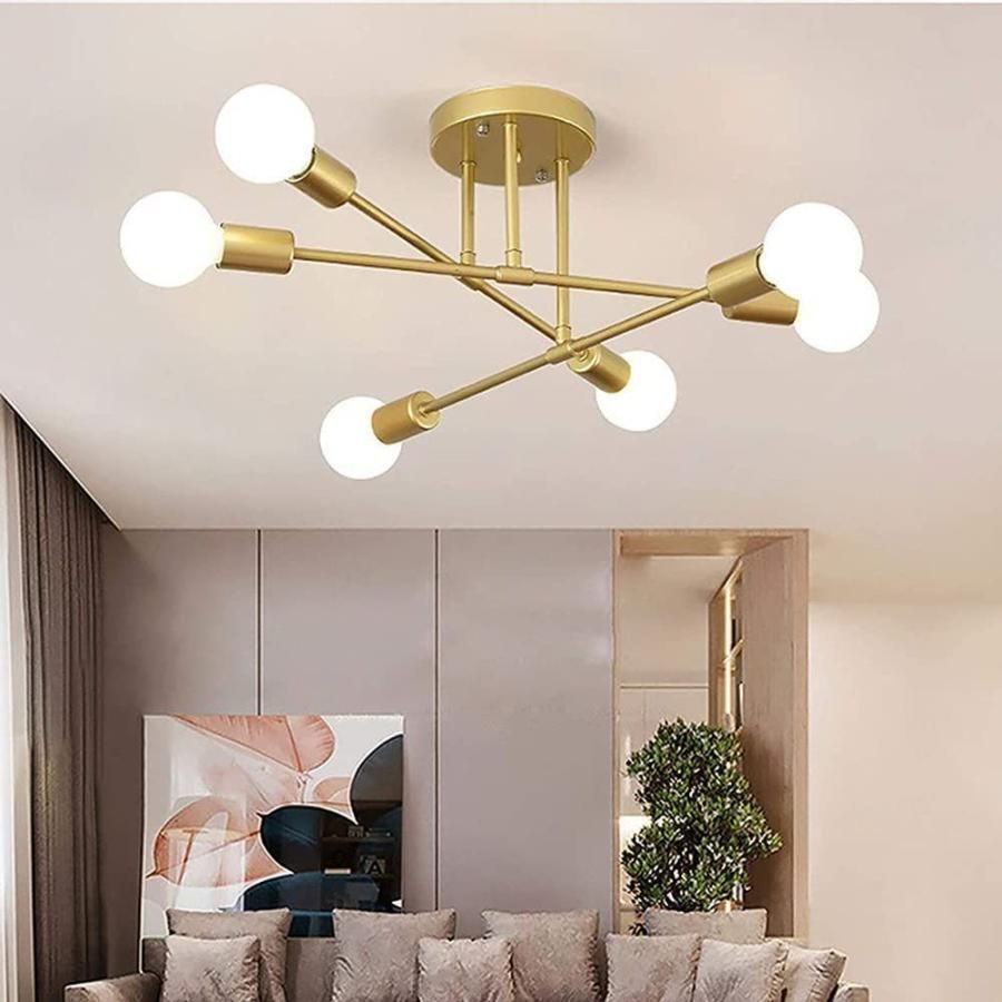 LEDシーリングライト おしゃれ 北欧 LED対応 照明器具 天井照明 子供部屋 寝室 簡単取付 工事不要 引掛式 6灯 b8ju635