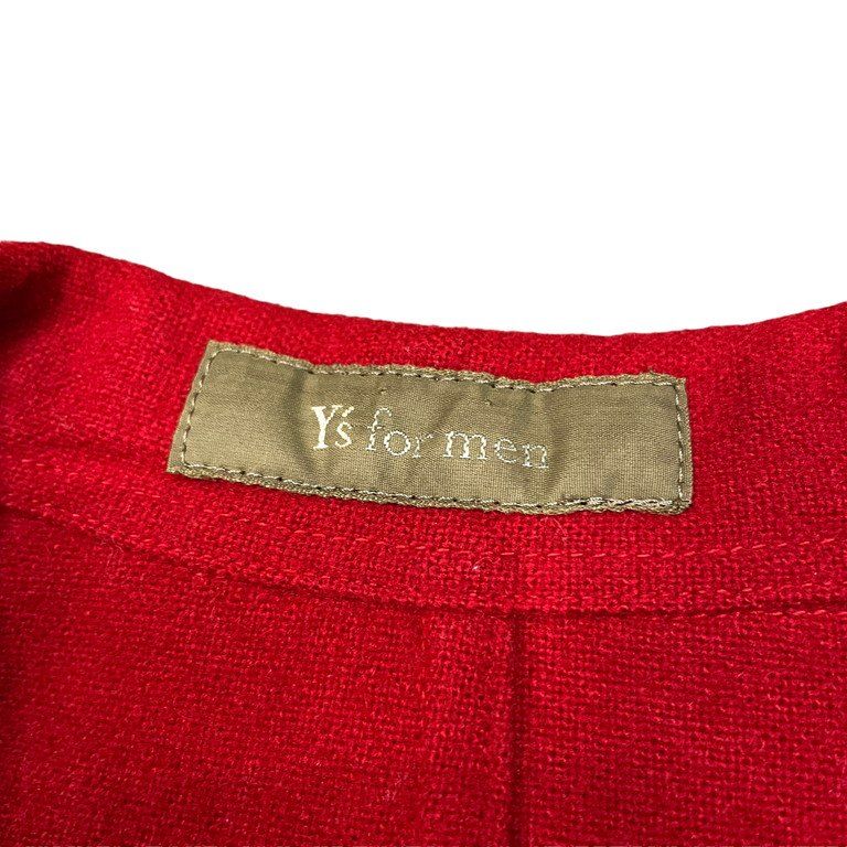 Y's for men ウールフラノダブルポケットオープンカラーシャツ 開襟ブラウス Archive 90s Yohji Yamamoto Pour Homme