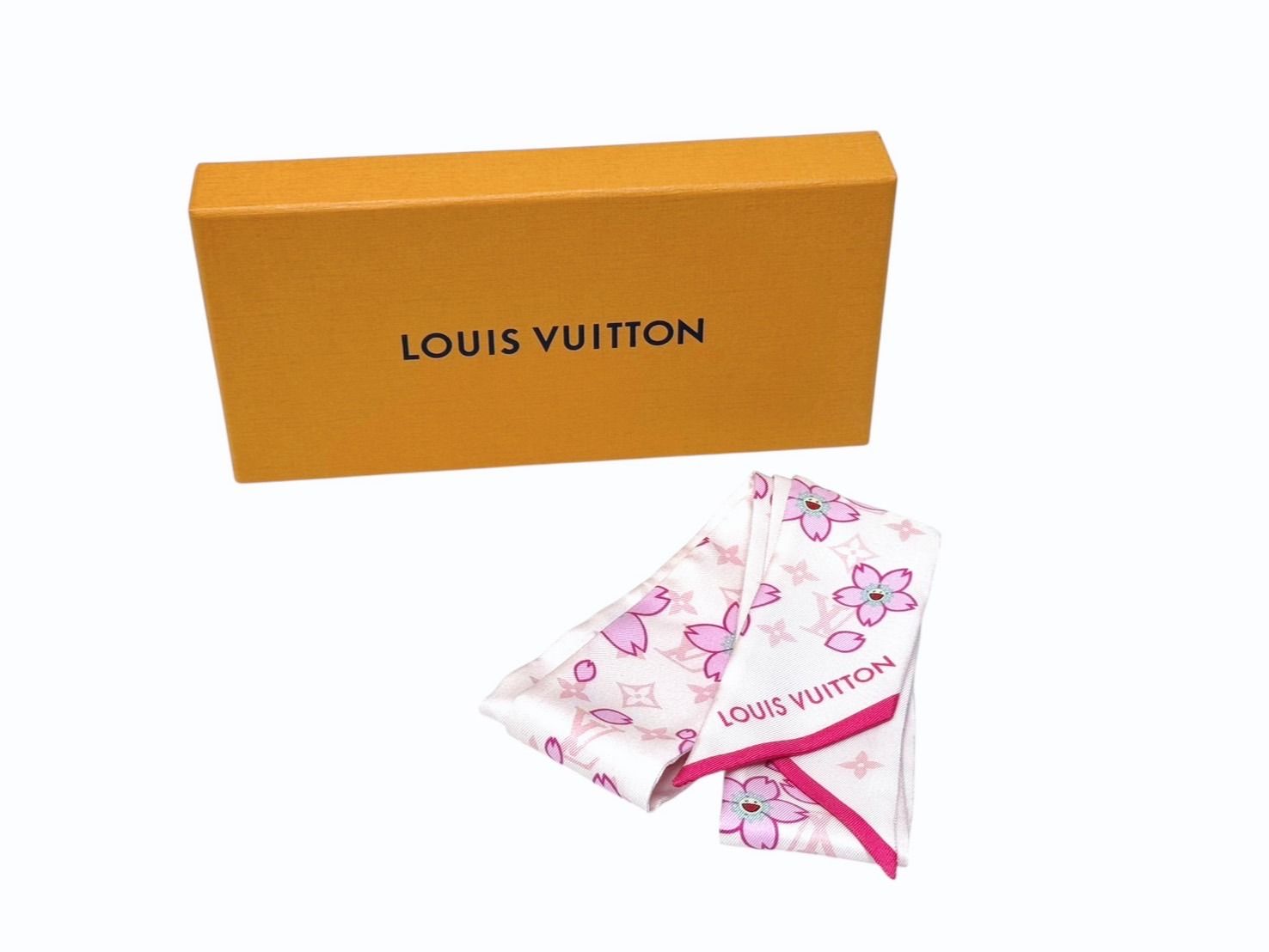 【レア品】未使用 LOUIS VUITTON×村上隆コットンスカーフ ブロッサム LOUIS VUITTON】ルイヴィトン『村上隆 コスミックブロッサム