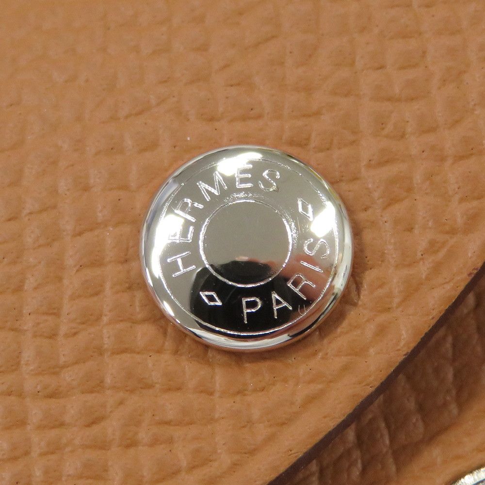 エルメス カルヴィ デュオ エプソン ゴールド シルバー金具 U刻印 HERMES エルメス カルヴィデュオ エプソン レザー ゴールド