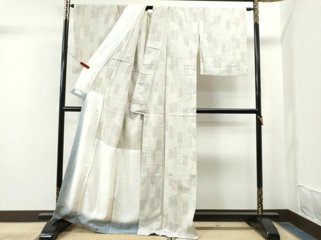 平和屋着物●本塩沢　110亀甲　吉祥文　やまと金ラベル　胴抜き仕立て　正絹　逸品　CAAS6882yc 平和屋着物○本塩沢 110亀甲 吉祥文 やまと金ラベル 胴抜き仕立て 正絹