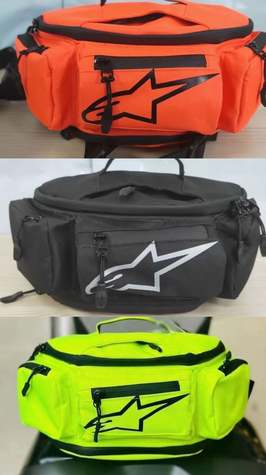 男女兼用 レーシングバッグ　ウェストポーチ　アルパインスターズ　撥水 大容量　ボディバッグ　3色から選択