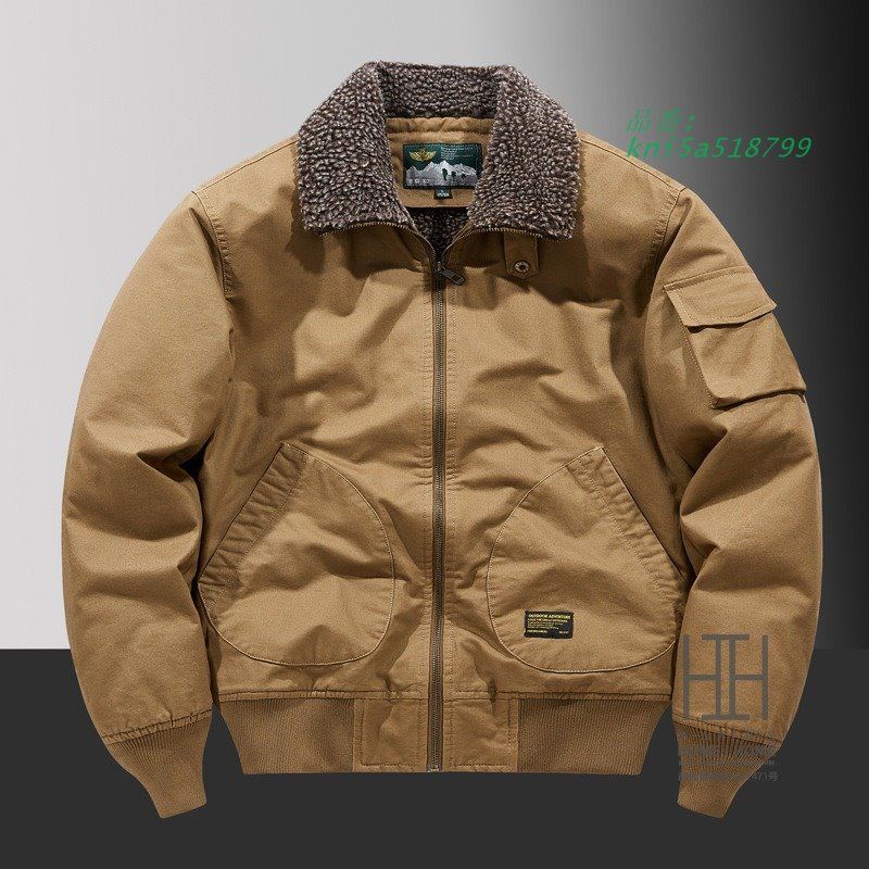 ミリタリージャケット メンズ 防寒 40代 50代 裏起毛 防寒着 襟ボア 秋冬 大きいサイズ 厚手 防寒 冬 ボアジャケット ジャケット スタッフ ショート ブルゾン kni5a518799