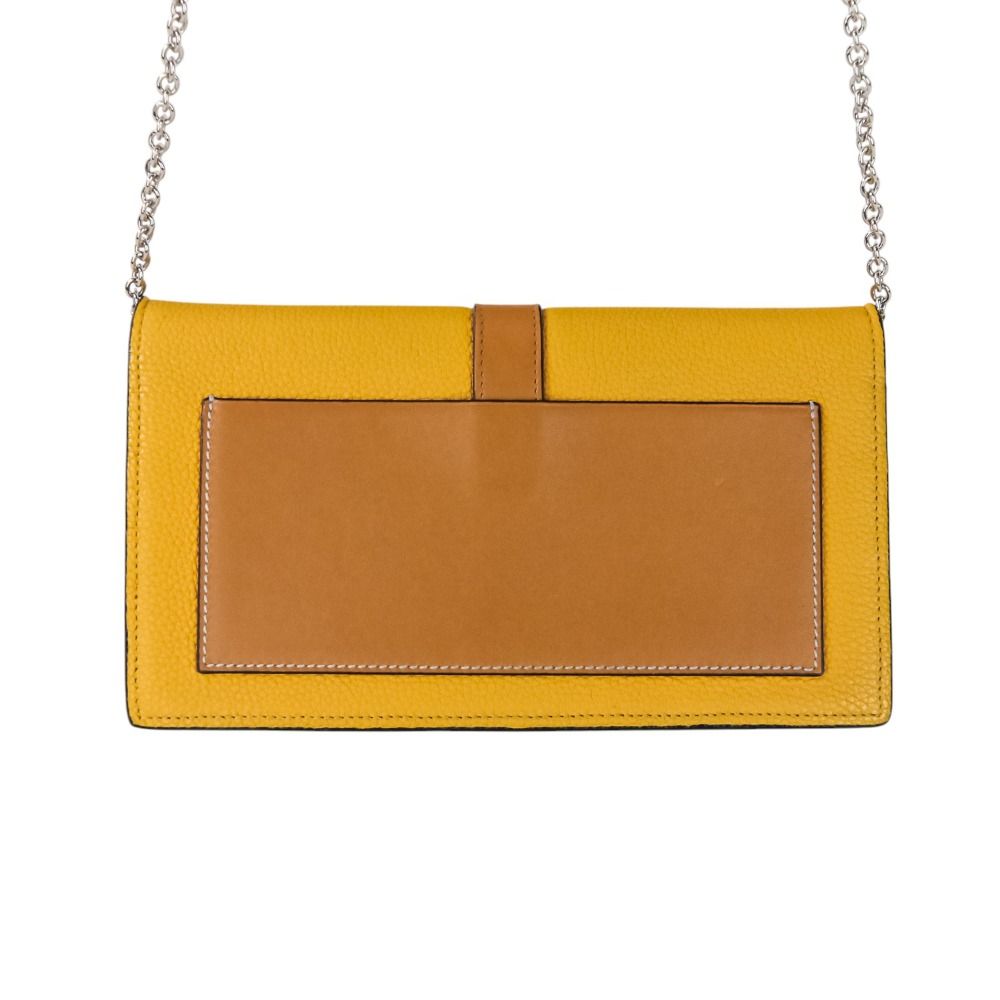 美品 LOEWE ロエベ アナグラム レザー チェーン ウォレット