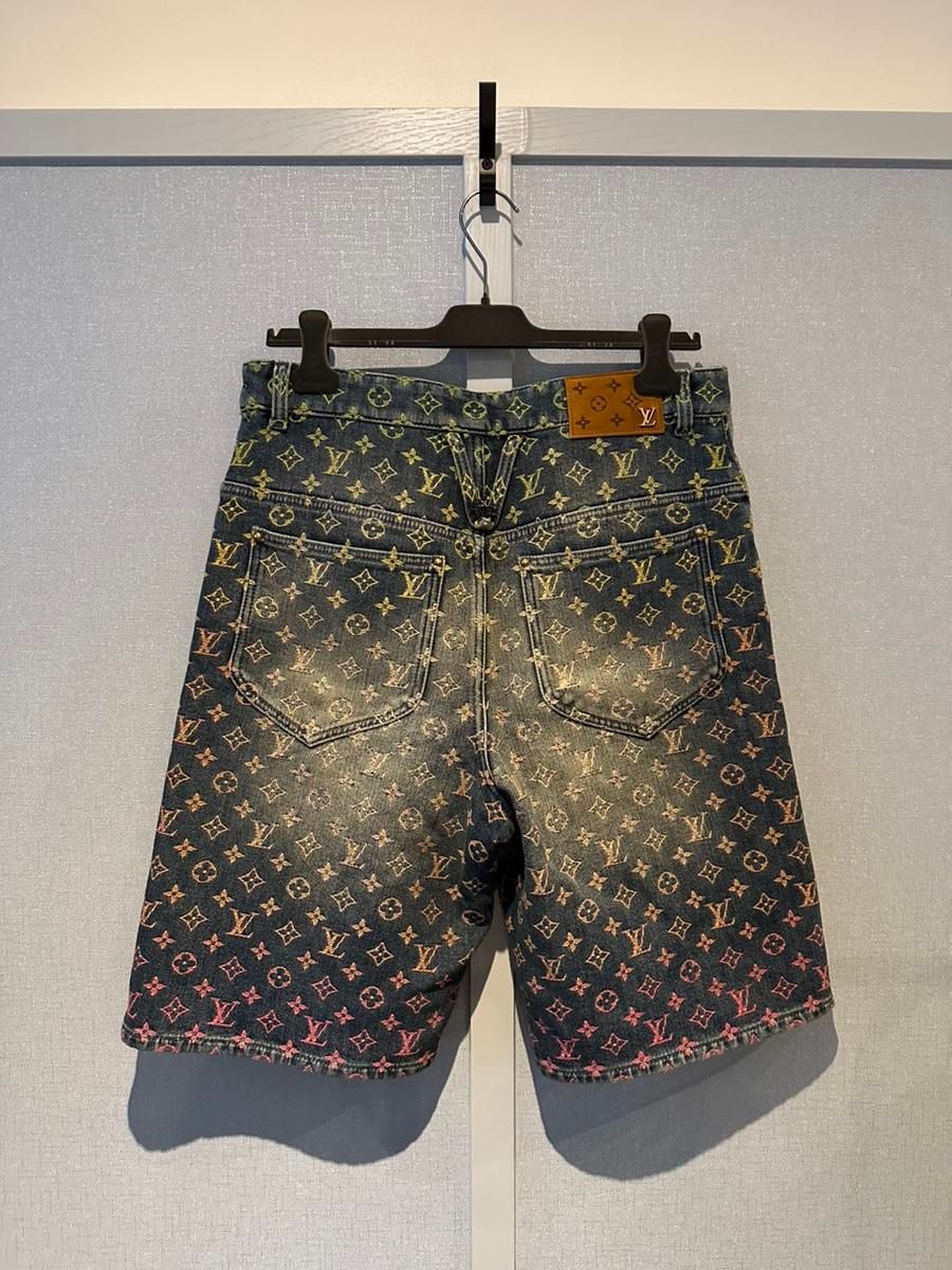 【雷市場（ポンジャン）商品韓国直送】Louis Vuitton(ルイヴィトン) レインボー デニム ハーフパンツ