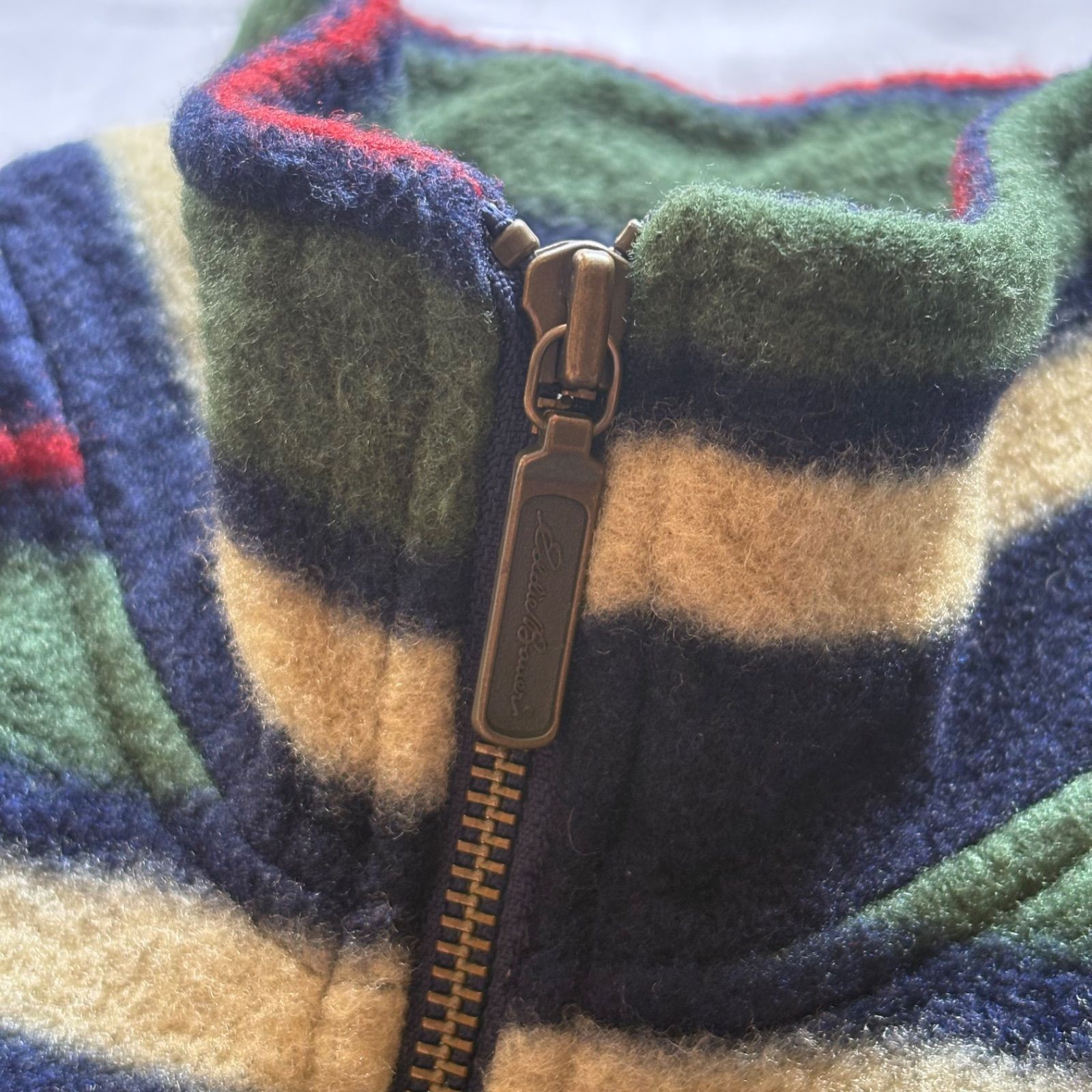 90s Eddie Bauer Border Pattern Halfzip Fleece エディバウアー 