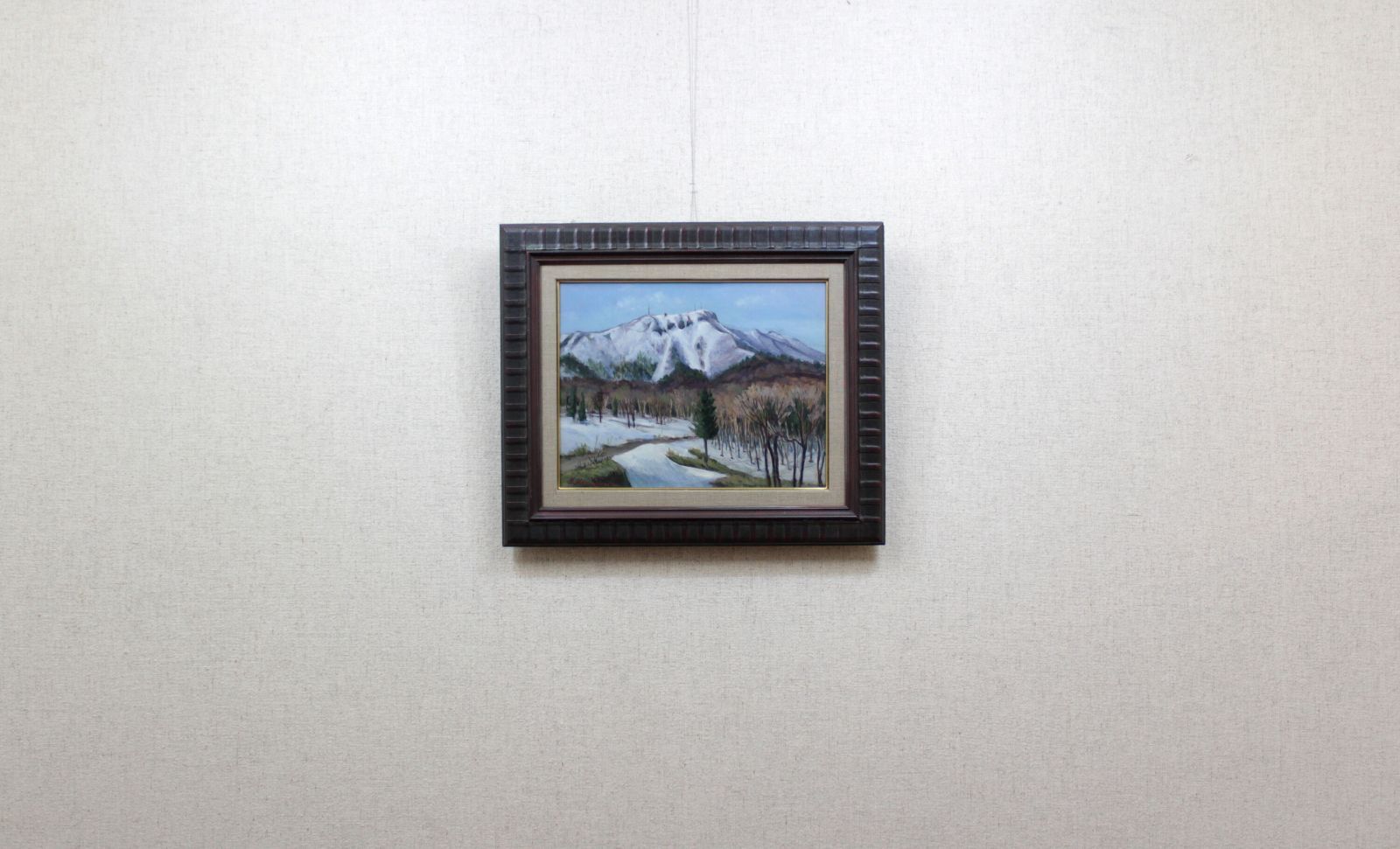 金澤 巌『雪解けの手稲山』油彩画 絵画 楽天市場】絵画 金澤巌 油絵・油彩画 『雪解けの手稲山』 山 林