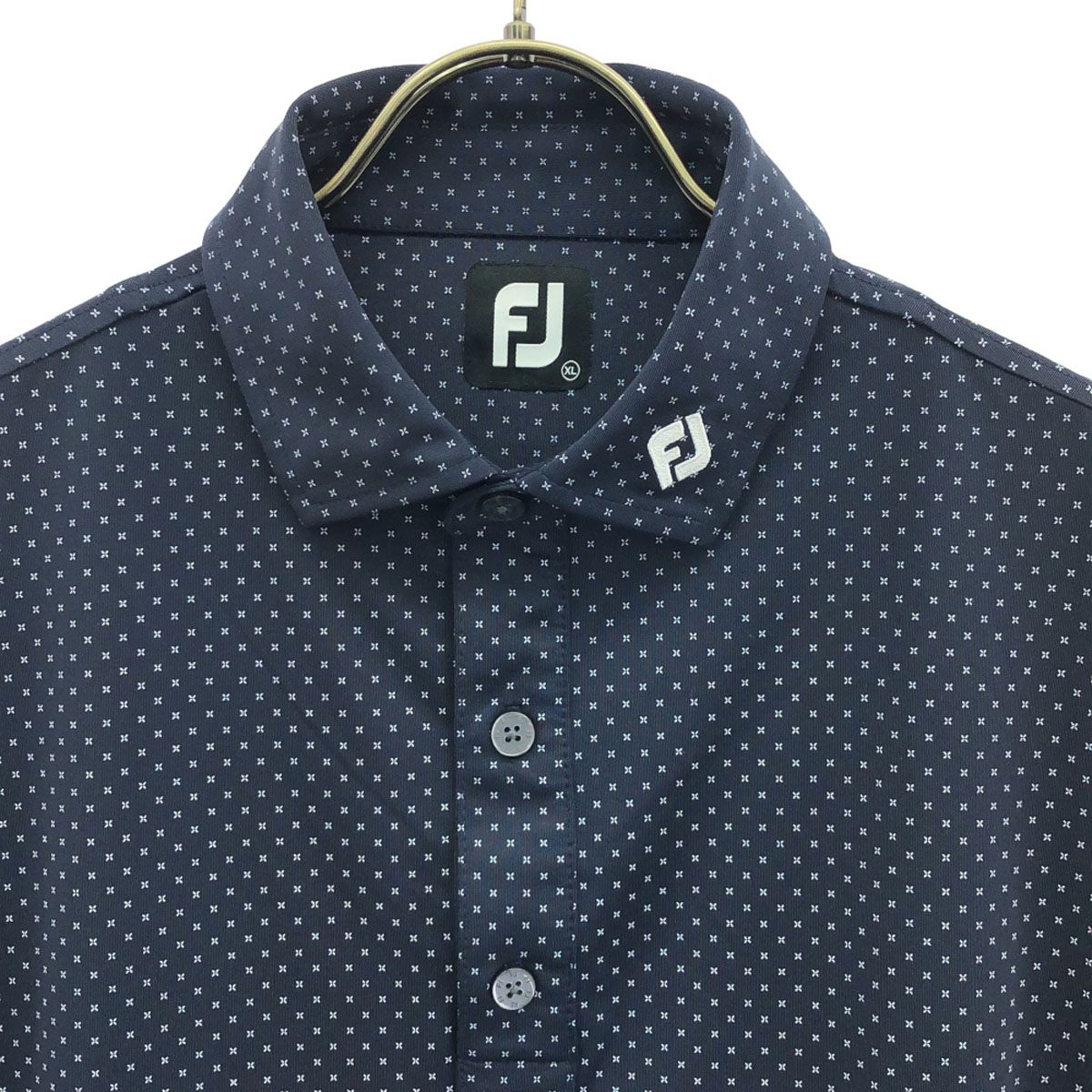 FootJoy フットジョイ 花柄 ロゴ刺繍 ゴルフ 長袖 ハーフボタン