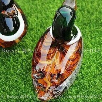 オブジェ 置物 ガラス お洒落 アニマル オシドリ 鴛鴦 かわいい 鳥