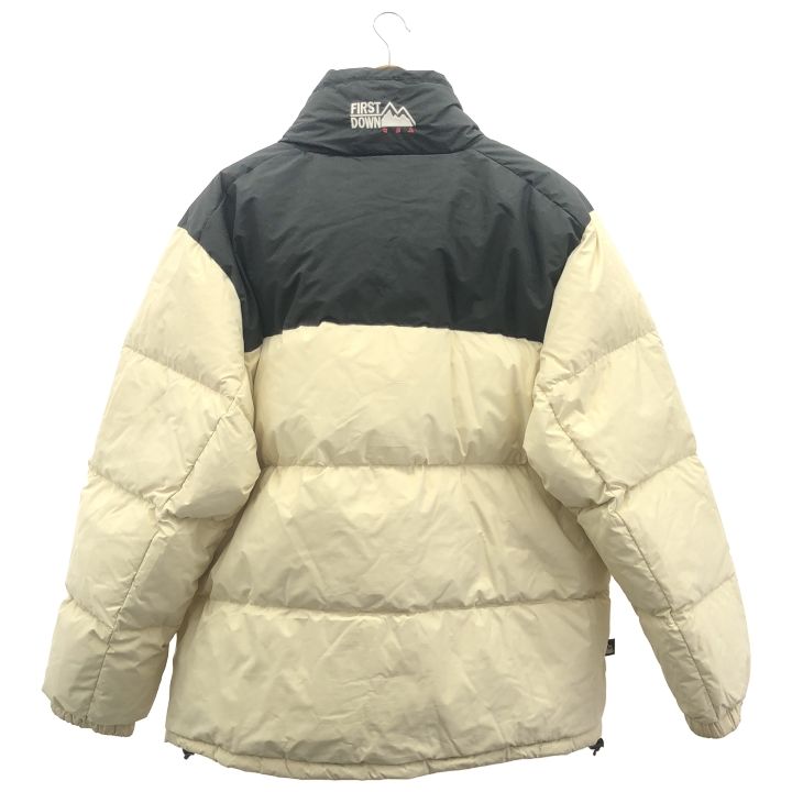 FIRST DOWN ファーストダウン ④ F542001 バブルダウンジャケット メンズ ベージュ×ブラック XL