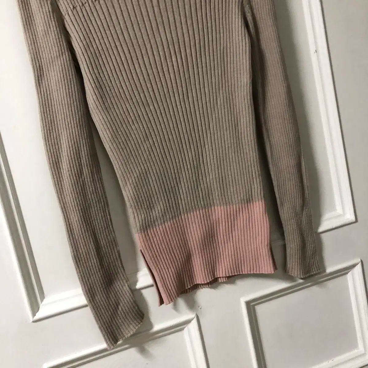 TIME タイム ゴージ バイカラー モックネック ハイネック インナー ニット オールドマネールック 通勤ルック ゲストルック