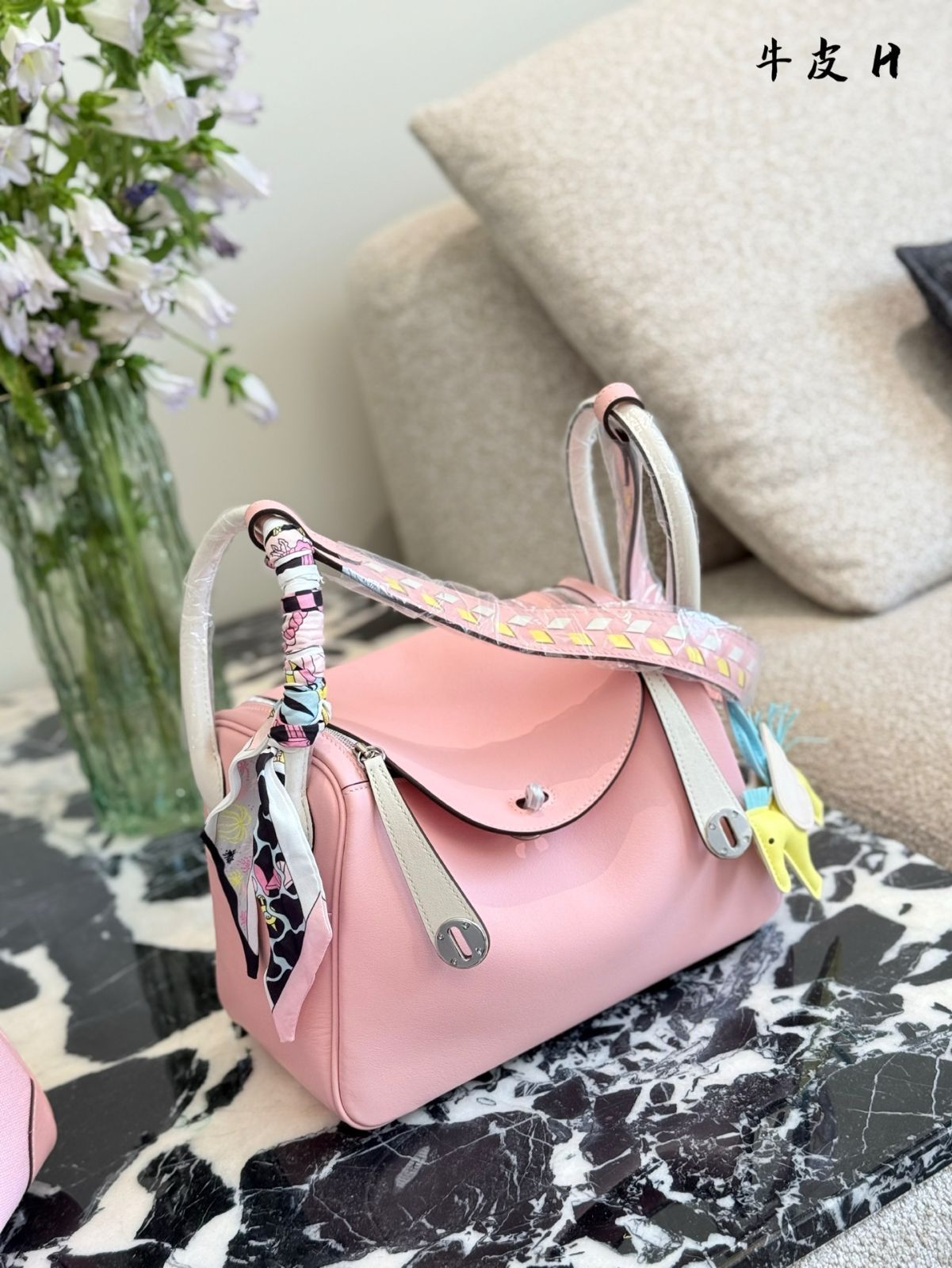 リンディ 26 ピンク レザー ショルダーバッグ ik-00-0672192-2.jpg
