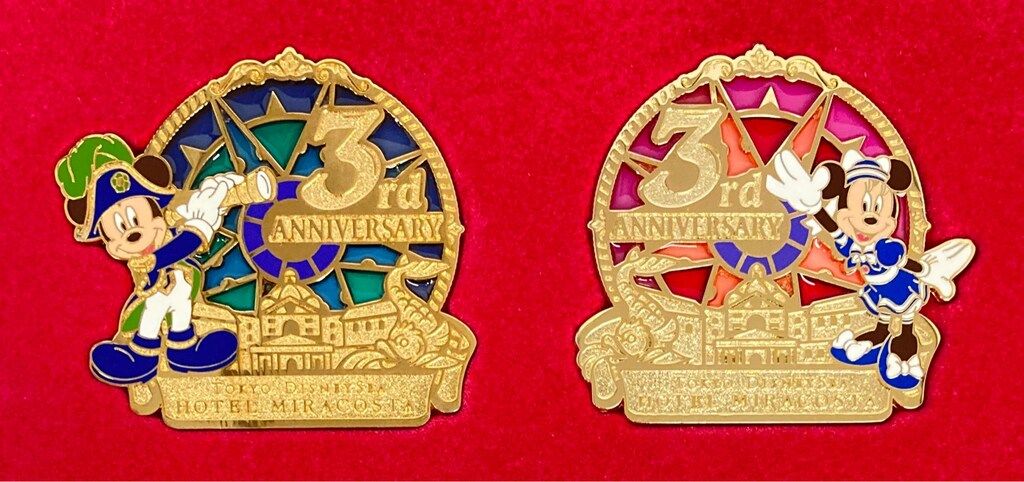 東京ディズニーリゾート ピンバッジセット ミラコスタ 3rd Anniversary