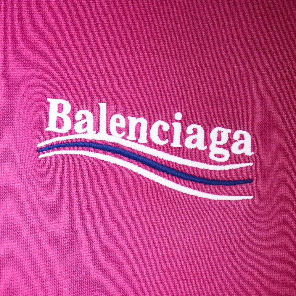 バレンシアガ サイズ:XXS  620947 TKVI9 ユーズド加工キャンペーンロゴ刺繍プルオーバーパーカー 中古 SB01 未使用 BALENCIAGA ユーズド加工キャンペーンロゴ刺繍プルオーバー