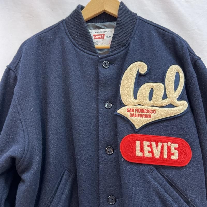 CALロゴ付きネイビー スタジャン 値下げ STANDARD CALIFORNIA