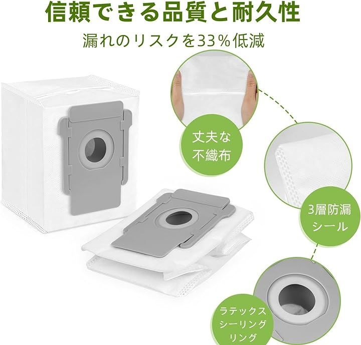 KGC 互換品 ルンバ 紙パック 10枚 交換用 ルンバ消耗品 ロボット掃除機 アクセサリ 交換用紙パック アイロボット 交換部品 4648034  掃除機紙パック( Medium) - メルカリ