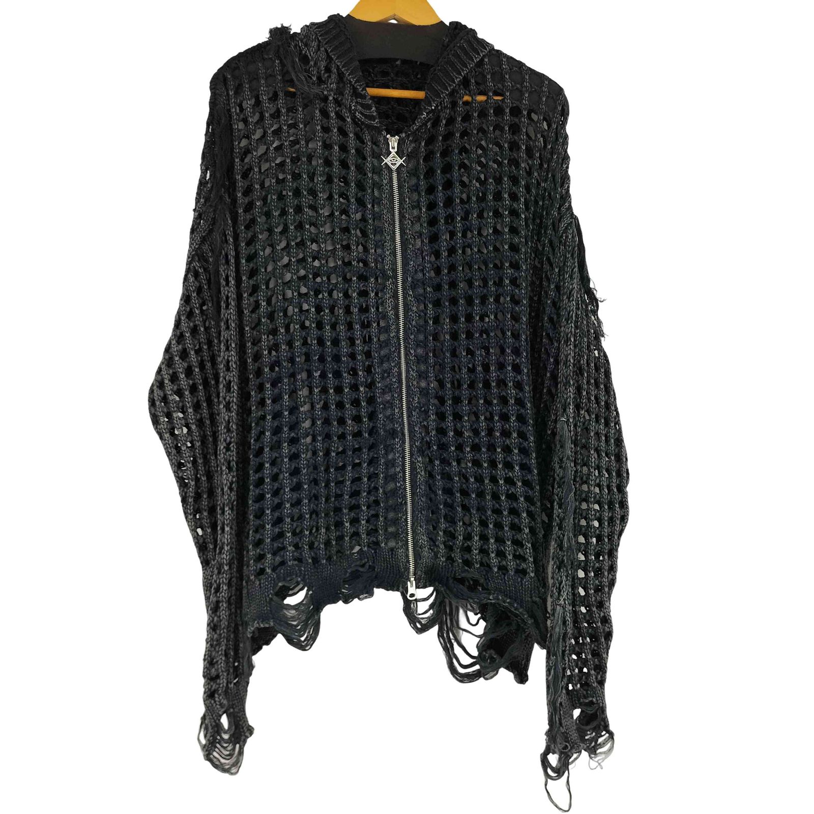 REFLEM[レフレム]格子編みニットジップアップパーカー レフレム REFLEM 格子編みニットジップアップパーカー メンズ FREE