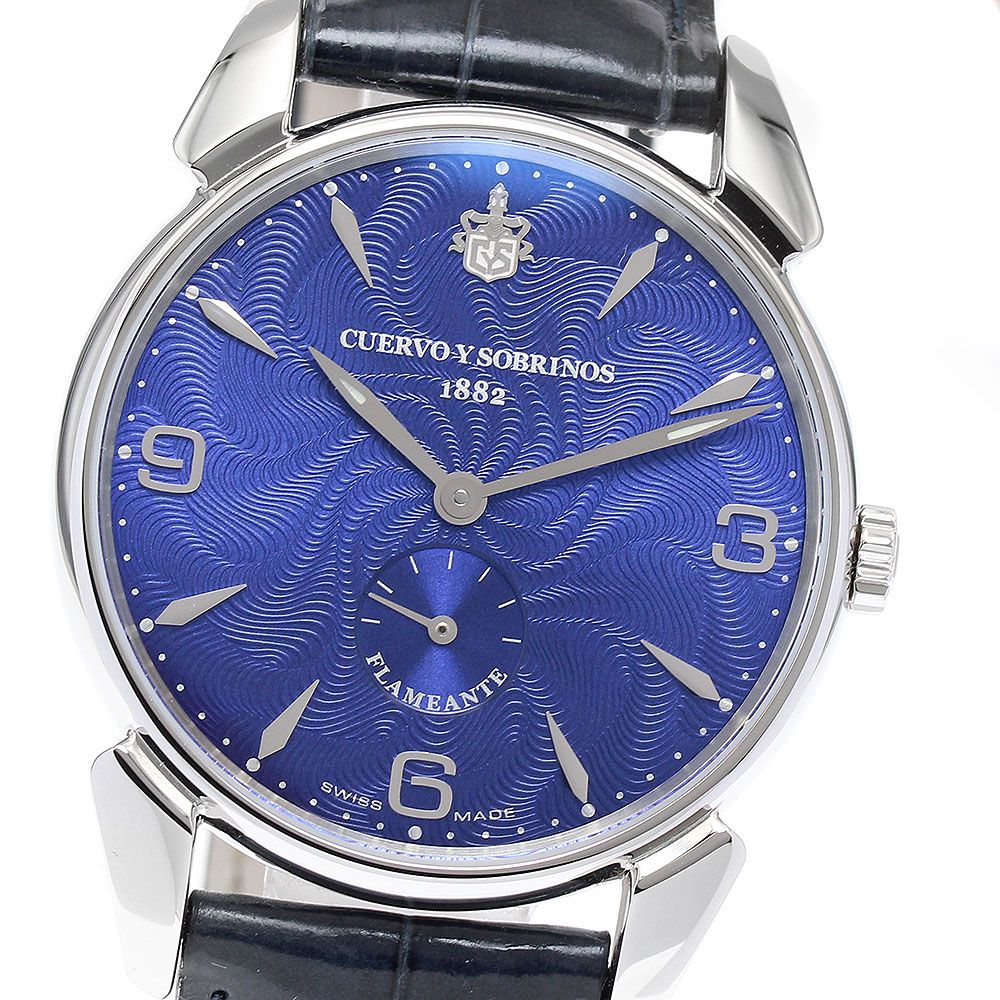 クエルボ イ ソブリノス CUERVO Y SOBRINOS 3130.1FB ヒストリアドール フラメンテ スモールセコンド 手巻き メンズ き_894222