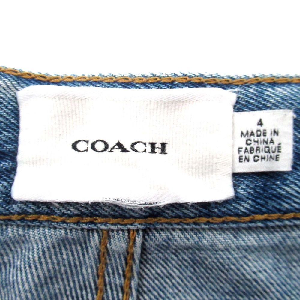 美品 COACH コーチ ルームパンツ バギーデニムパンツ ワイドジーンズ  