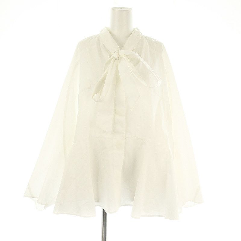 エンフォルド ENFOLD 24AW WASHABLE GATHER FLARE BLOUSON ブラウス 
