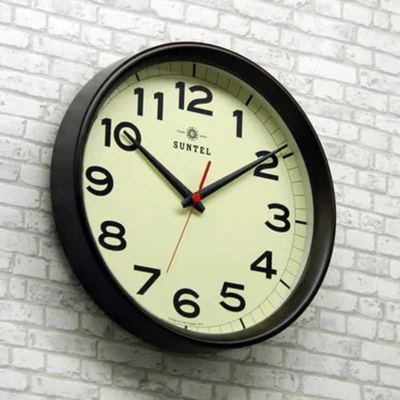 インテック シンプル掛け時計 ライトブラック QL699_DBK