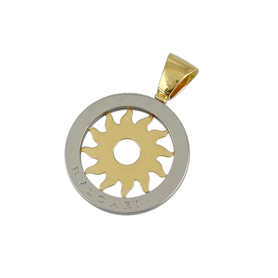 ブルガリ BVLGARI トンドサン ペンダントトップ K18YG SS ste【中古